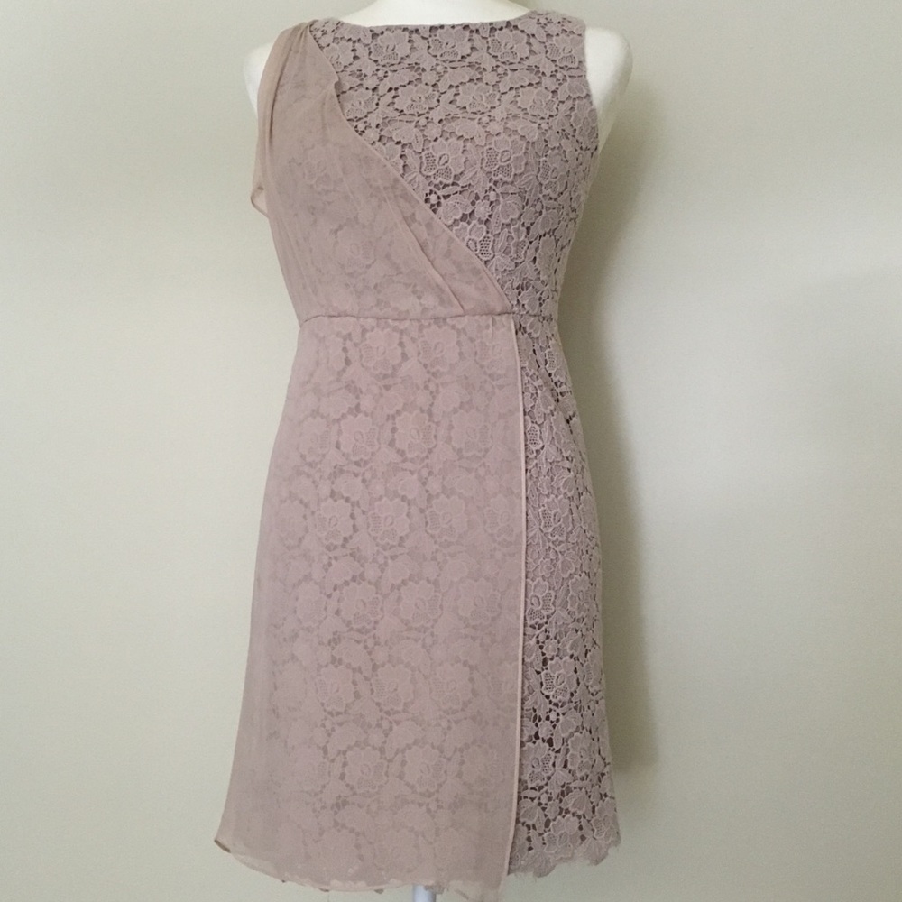 Ann Taylor dust pink Lace Dress Size S